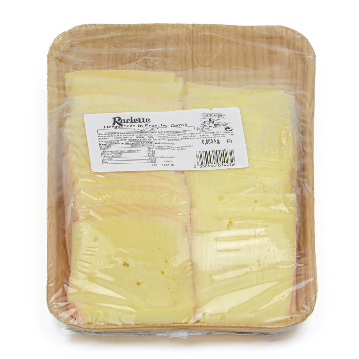 Hymor Natur Raclette-Käse in Scheiben 800g Ermitage aus Frankreich